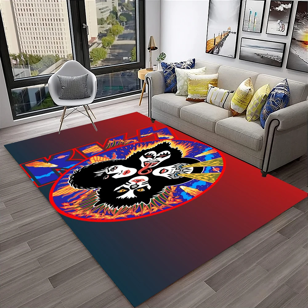 Commercial Kitchen Non Slip Flooring - Tappeto retrò KISS Rock Band per