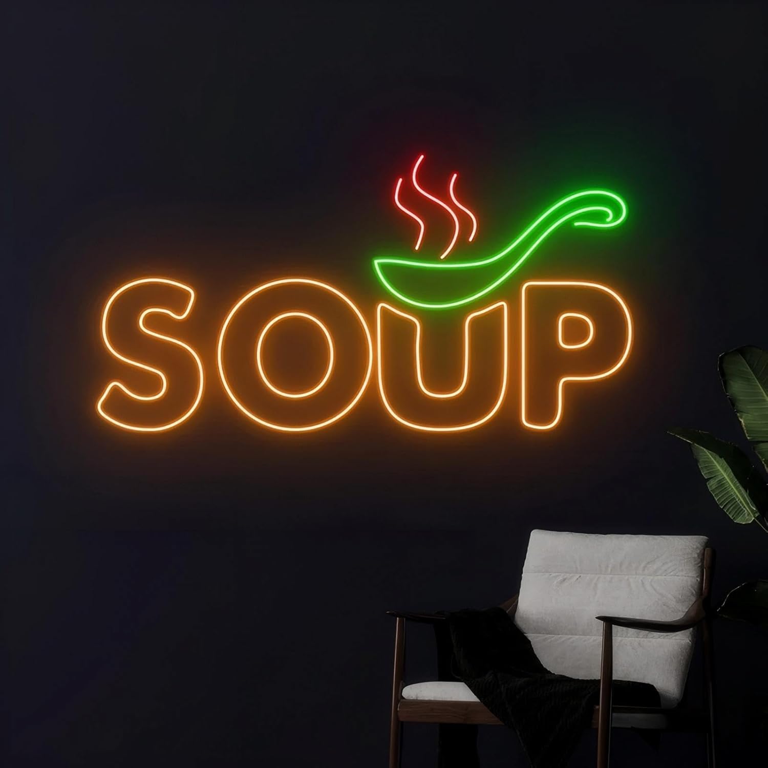 Commercial Kitchen Japanese - Insegna al Neon 'Soup' Alimentata USB,