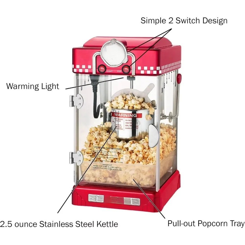 Commercial Popcorn Machine - Nuova Macchina Automatica per Popcorn Commerciale,