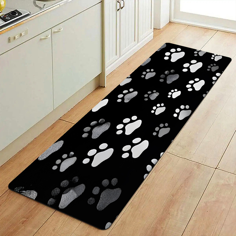 Commercial Kitchen Non Slip Flooring - Tappeto con Stampa di Zampa Animale,