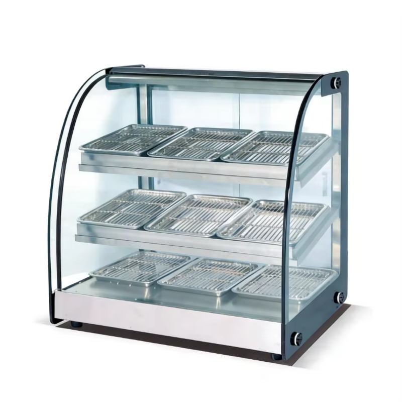 Commercial Kitchen Use - Vetrina Elettrica Curva Riscaldata in Acciaio