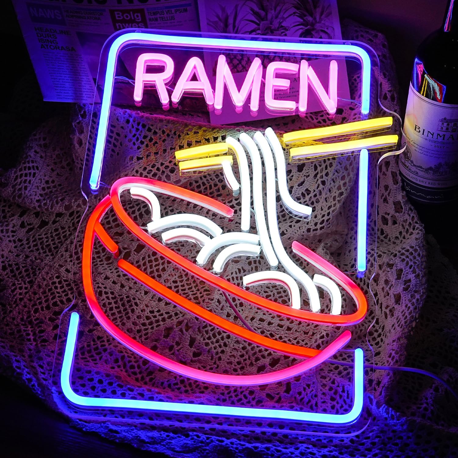 Insegna al neon con ciotola pe - Commercial Kitchen Japanese recensione e prezzo