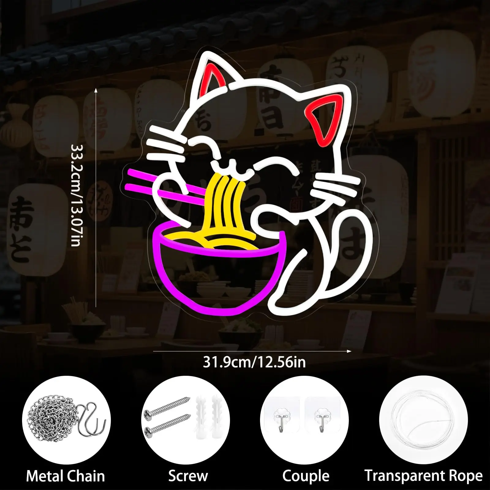 Insegna al neon Ramen del gatt - Commercial Kitchen Japanese recensione e prezzo